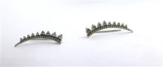 Gold-Diamond Earrings 62 Diamonds .500 Carat T.W. 10K White Gold 2.47g